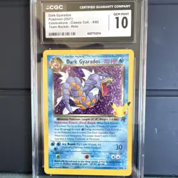 CGC 10 Dark Gyarados Holo 8/82 Celebrations Classic Collection Pokemon TCG - Image 1