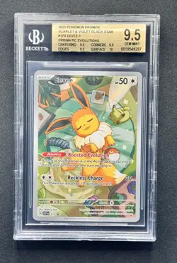 Pokemon Eevee Prismatic Evolutions ETB Promo SVP EN 173 BGS 9.5 - Image 1