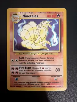 Pokemon TCG Ninetales 12/102 Base Set Holo Rare WOTC HP - Image 1