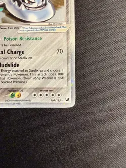 Pokemon TCG Steelix ex 109/115 EX Unseen Forces Ultra Rare Holo 150 HP 2005 - Image 5