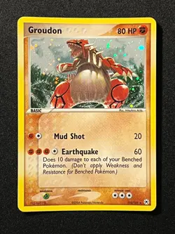 Pokemon 2004 EX Hidden Legends-Groudon 102/101 Secret Rare Holo -NM - Image 1