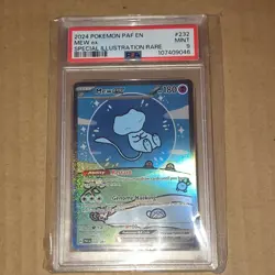 Pokemon Mew ex SV: Paldean Fates 232/091 Special Illustration Rare PSA 9 Holo EX - Image 1