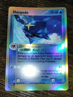 Sharpedo 22/109 EX Ruby & Sapphire Reverse Holo Rare Pokemon PACK FRESH MINT - Image 2