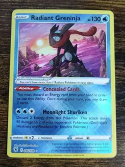 Pokemon TCG Astral Radiance Radiant Greninja 046/189 Radiant Rare MINT - Image 1