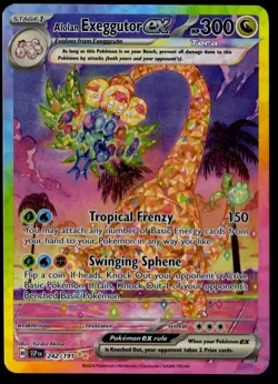 Pokemon TCG Alolan Exeggutor ex 242/191 SIR Sv08: Surging Sparks Holo - NM - Image 1