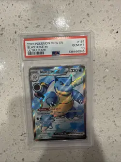 2023 POKEMON MEW EN-151 ULTRA RARE #184 BLASTOISE EX PSA 10 - Image 1