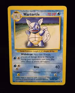 Pokemon TCG - WARTORTLE - 42/102 - UNLIMITED - BASE SET (1999) - WOTC - MP - Image 1