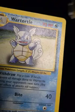 Pokemon TCG - WARTORTLE - 42/102 - UNLIMITED - BASE SET (1999) - WOTC - MP - Image 2