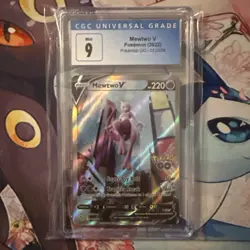 2022 Mewtwo V Pokemon GO Full Alt Art Holo Pokemon TCG CGC 9 - Image 1