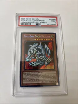 PSA 9 Yugioh Blue-Eyes Toon Dragon SRL-EN000 Secret Rare 25th Anniversary NM - Image 1