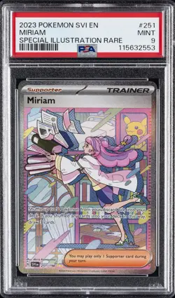 2023 POKEMON SVI EN-SCARLET & VIOLET SPECIAL ILLUSTRATION RARE #251 MIRIAM PSA 9 - Image 1