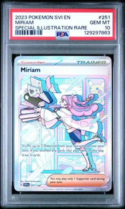 2023 POKEMON SVI EN SCARLET & VIOLET SPECIAL ILLUSTRATION RARE #251 MIRIAM PSA 9 - Image 1