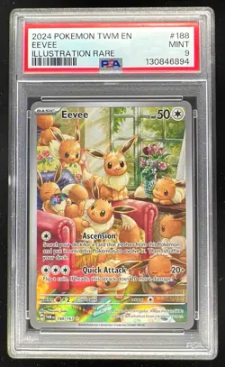 2024 Pokemon SV Twilight Masquerade - TWM EN #188/167 Eevee PSA 9 - Image 1