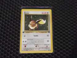 Pokemon TCG WOTC Team Rocket EEVEE NON- Holo Rare Card 55/82 LP - Image 3