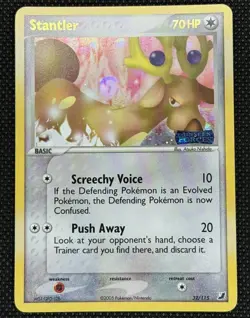 Stantler 32/115 EX Unseen Forces 2005 Reverse Holo Rare Stamped Pokemon TCG - NM - Image 1