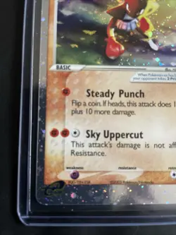 Pokemon TCG Hitmonchan EX Ruby and Sapphire Holo Ultra Rare Card 98/109 NM - Image 5