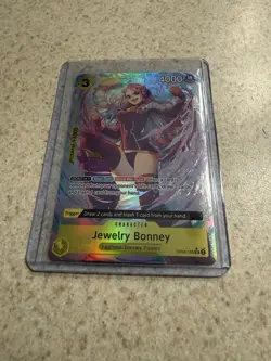 Bandai One Piece Card Game Jewelry Bonney Foil Holo SR Alt Art OP08-105 - Image 1