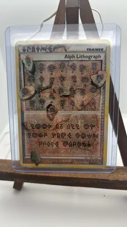 Alph Lithograph Trainer FOUR Pokemon Card 2010 HGSS Unleashed NM/EXC - Image 1
