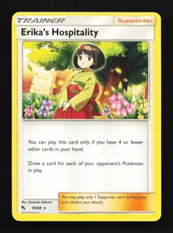 Erika's Hospitality 56/68 LP Hidden Fates English Pokemon Card TCG - Image 1
