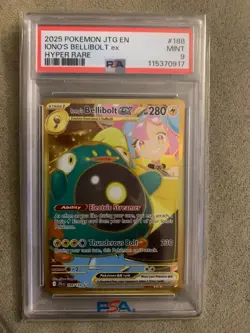 Iono's Bellibolt ex #188 PSA 9 Hyper Rare Pokemon Card - Image 1