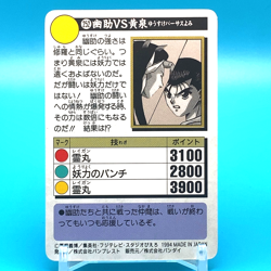 Yu Yu Hakusho Card Yusuke Yomi No.252 Shueisha Bandai Made In Japan F/S - Image 3