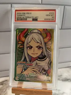 YAMATO OP06-022 PSA 10 ALT ART LEADER ONE PIECE WINGS OF THE CAPTAIN ENGLISH - Image 1