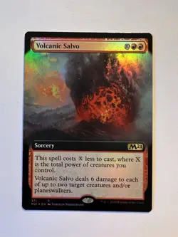 Volcanic Salvo - FOIL EXTENDED ART - MTG Core Set 2021 - NM - Image 1