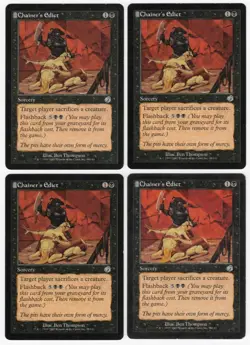 Chainer's Edict x4 4x 2002 Torment PLAYSET Black Uncommon Sorcery MTG LP AZ3 - Image 1