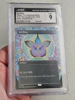 MTG CGC 9 Sol Ring R 2330 Confetti Foil Secret Lair x Furby: Doo-Ay Noo-Lah - Image 1