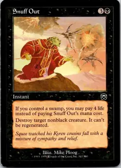 MTG Magic The Gathering Snuff Out Mercadian Masques Played See Scan B - Image 1