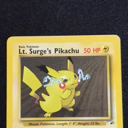 Lt. Surge's Pikachu 81/132 Common Gym Heroes Pokemon Card WOTC 2000 Vintage - Image 3