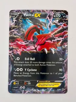 🇨🇦 Yveltal EX XY08 - Pokemon TCG XY Promo Ultra Rare Card LP - Image 1