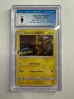 Pokemon Detective Pikachu SM190 Holo DVD Promo Stamped CGC 9 - Image 1