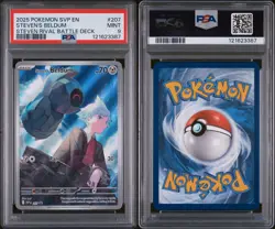 Pokemon 2025 SVP EN-SV Black Star Promo #207 Steven's Beldum PSA 9 - Image 3