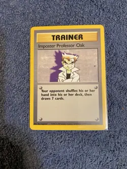 1999 Pokemon TCG Trainer Imposter Professor Oak Base Set 73/102 Rare Shadowless - Image 1