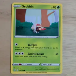 GRUBBIN 018/264 POKEMON CARD (FUSION STRIKE SET) KNITTED CROCHET ASAKO - Image 2