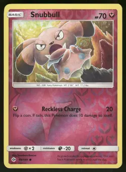 Snubbull Reverse Holo 90/149 SM Base Set Pokemon - Image 1