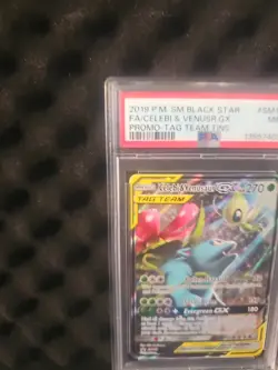 Pokemon 2019 Black Star Promo Tag Team Celebi and Venusaur GX 1/81 PSA 9 - Image 5