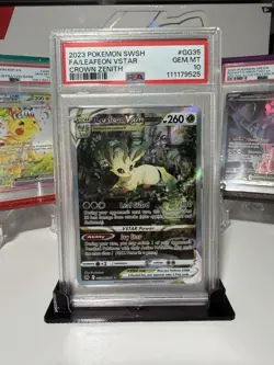 2023 Pokemon SWSH Crown Zenith #GG35 FA Leafeon VSTAR PSA 10 GEM MINT - Image 1
