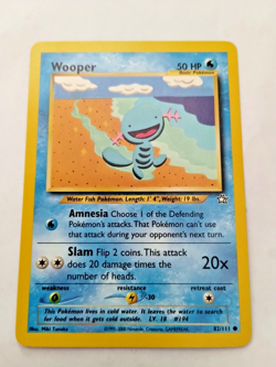 Pokemon TCG Wooper Neo Genesis 82 Regular Unlimited Common - Uncirculated - Image 1