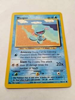 Pokemon TCG Wooper Neo Genesis 82 Regular Unlimited Common - Uncirculated - Image 2