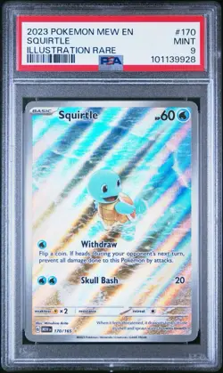 PSA 9 Mint Squirtle Illustration Rare 170/165 Scarlet & Violet 151 Pokemon - Image 1