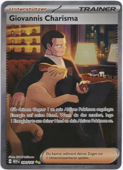 Pokemon Giovannis Charisma Secret Illustration Rare 151 204/165 NM Deutsch - Image 1
