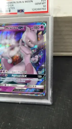 2019 MEWTWO GX FULL ART HIDDEN FATES POKEMON TCG PSA 10 GEM MINT #31/68 - Image 3