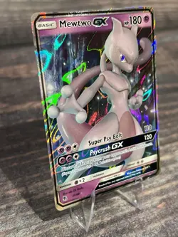 Pokemon TCG Mewtwo GX Card 31/68 Hidden Fates Holo Ultra Rare - Image 2