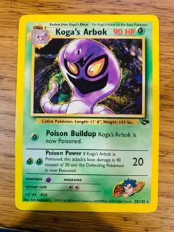 Koga's Arbok (25/132) Rare Gym Challenge Set Pokemon Card! FREE P&P! - Image 2