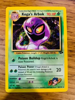 Koga's Arbok (25/132) Rare Gym Challenge Set Pokemon Card! FREE P&P! - Image 4