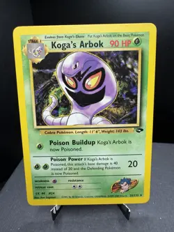 Pokemon TCG WOTC Gym Challenge Kogas Arbok 25/132 Regular Rare Unlimited NM! - Image 1