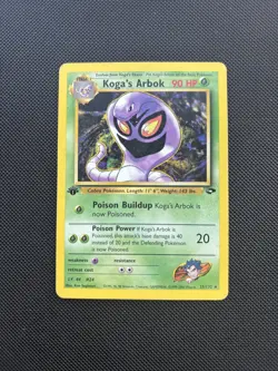 Pokemon Card 1st Edition Gym Challenge Koga's Arbok 25/132 WOTC - Image 1