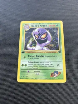 Pokemon Card 1st Edition Gym Challenge Koga's Arbok 25/132 WOTC - Image 3
